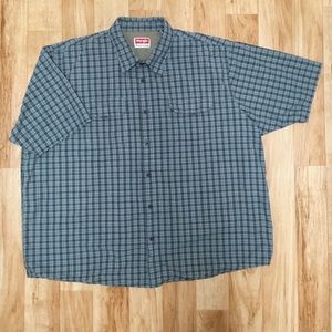 Wrangler Big 3XL Short Sleeve Button Down Shirt